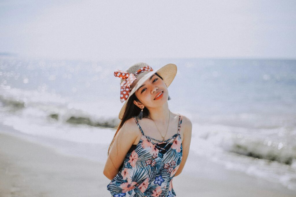 Photographer capturing a candid portrait photography outdoors